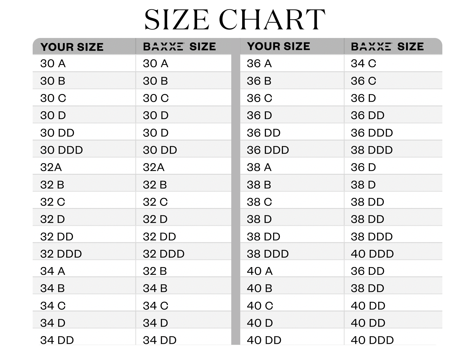 BAXXE Tres Chic Bra Band